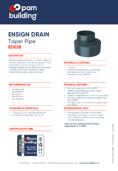 ED028 - TAPER PIPE