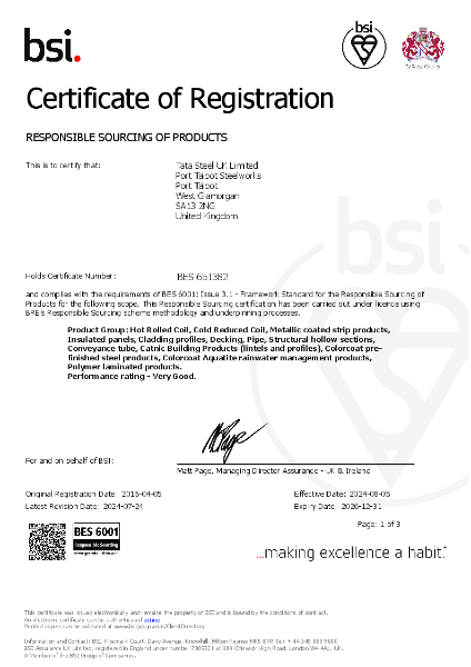 Certificate of Registration - BSI