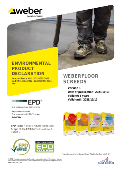 weberfloor EPD - Screeds