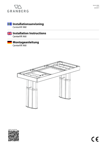 Installation instructions Granberg Centerlift 960