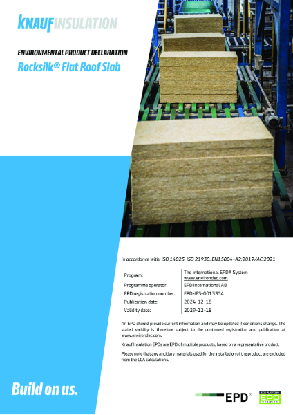 Knauf Insulation Rocksilk® Flat Roof Slab EPD-IES-0013354