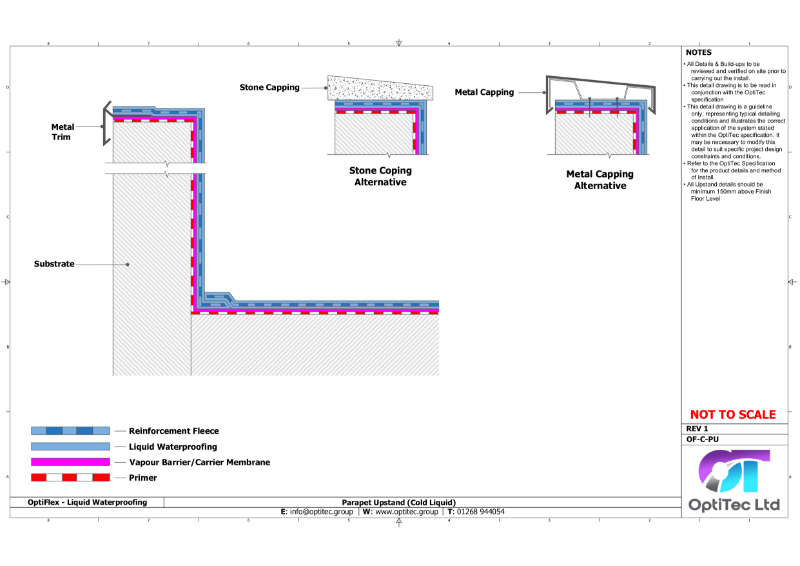 OptiFlex Rapid Standard Drawing Details - Cold Roof Build Up