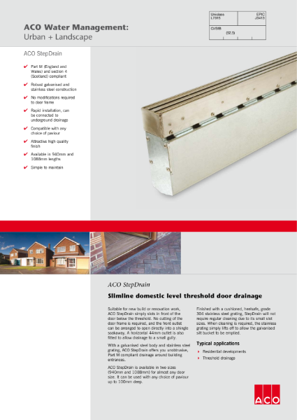 ACO StepDrain brochure