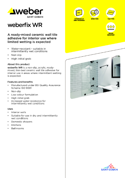 weberfix WR - Technical datasheet