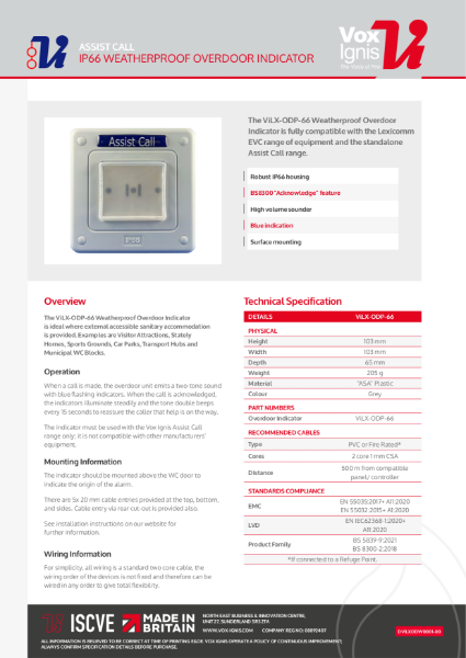 ViLX-ODP-66 Datasheet