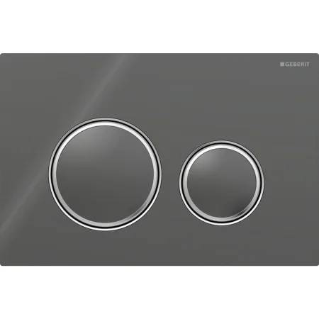 Geberit Sigma50 Flush Plate For Dual Flush, Round, Metal Colour Chrome-Plated