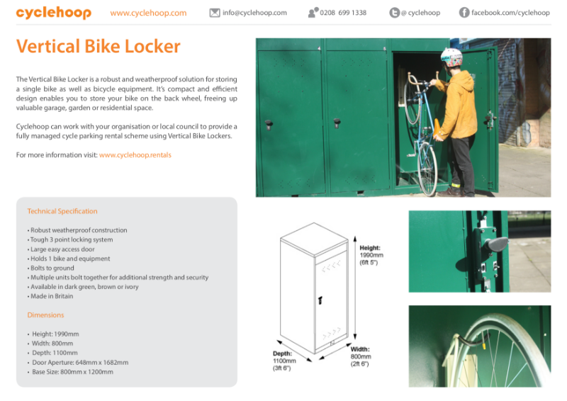 Vertical Bike Locker