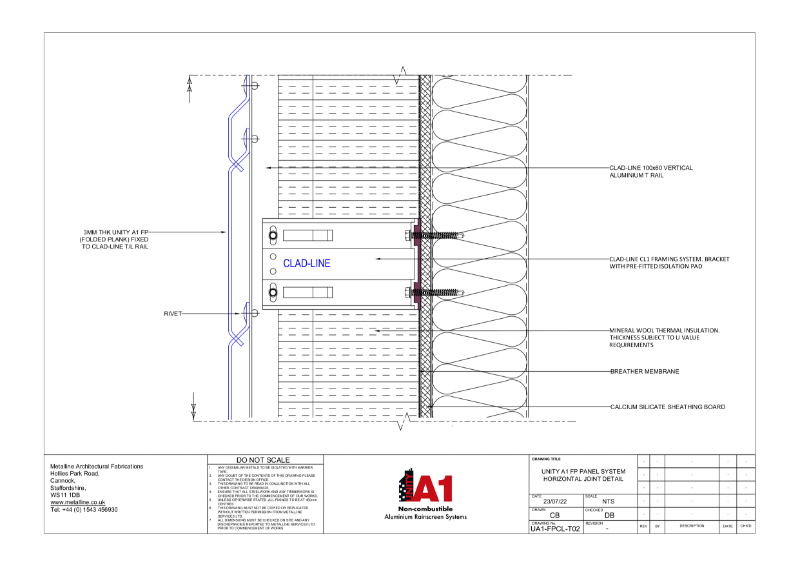 UNITY A1 FP-T02 HORIZONTAL JOINT Technical Drawing