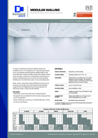 BenwledSecure - Modular Walling Range