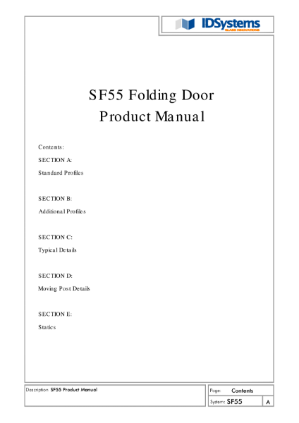 IDSystems - Technical Documents - Aluminium Bifold Doors - SF55