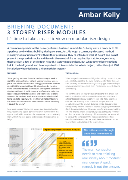 Technical briefing note - Prefabricated riser modules