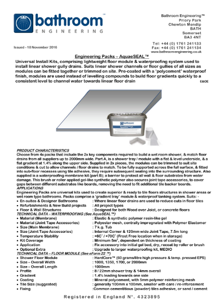 Engineering Pack AquaeSeal