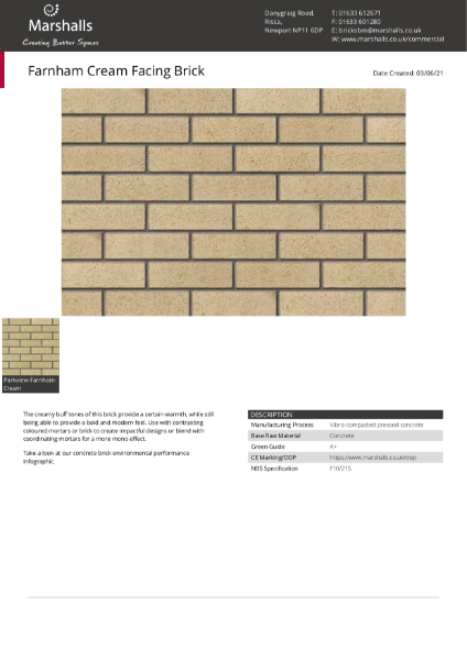 Farnham Cream Facing Brick