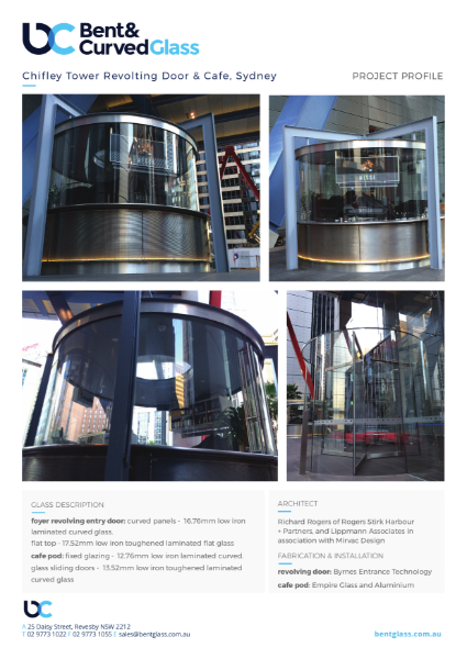 Project Profile - Chifley Tower Revolving Door & Cafe, Sydney