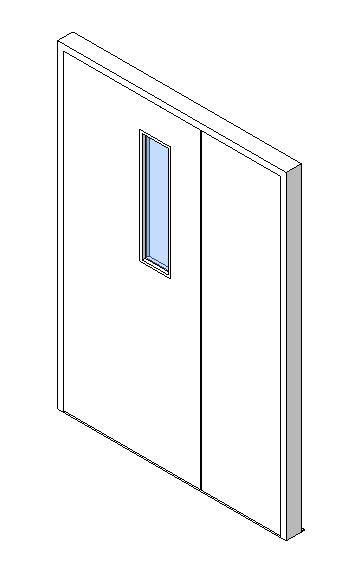 External Unequal Door, Vision Panel Style VP01