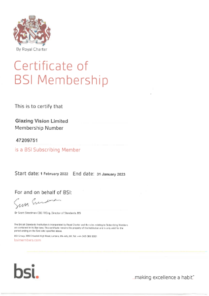 Certificate of BSI Membership