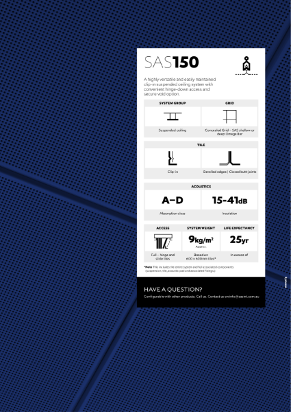 SAS150 Metal Ceiling Brochure