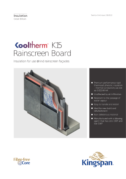 Kooltherm K15 Rainscreen Board - 09/22