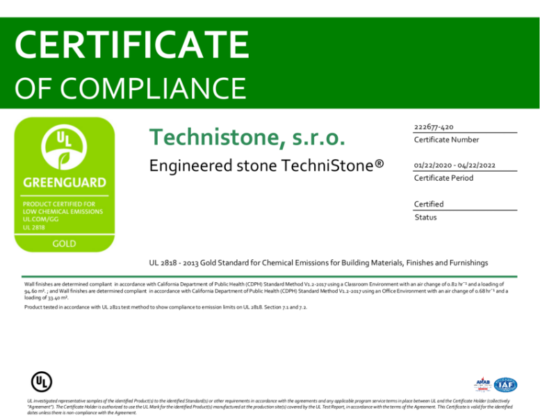 GREENGUARD Gold Certification