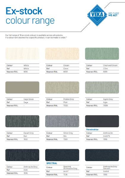 VEKA Colour Range