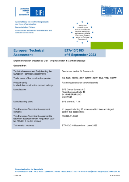 European Technical Approval (ETA)