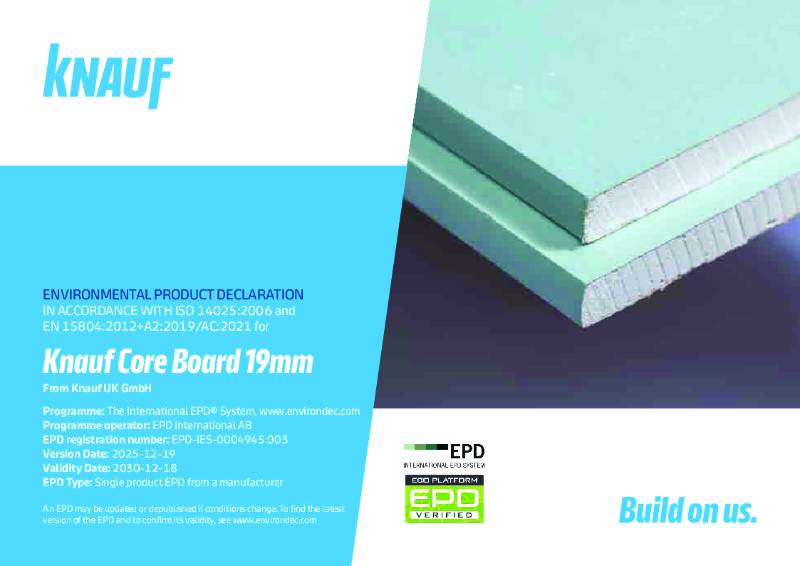 Knauf Core Board 19mm EPD