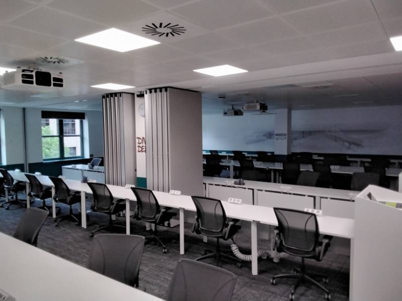 Dorma Variflex Manual Acoustic moveable wall - Amazon offices, Edinburgh