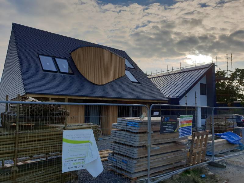 Graven Hill self-build ICF houses with concrete upper floors