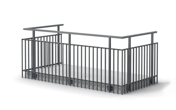 Rekkverk - Balkongrekkverk Sprosser - RT800 Dekket Flat Kant
