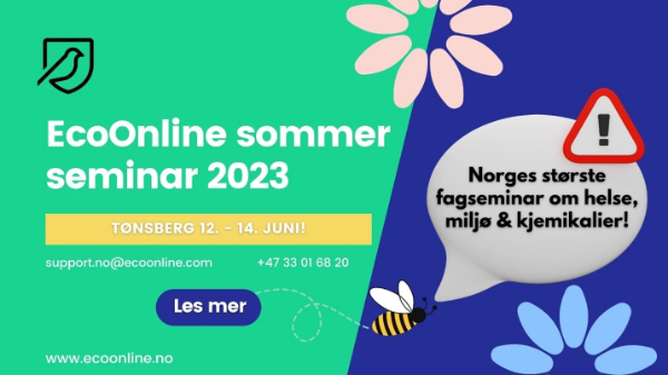 Norges største fagseminar om helse, miljø og kjemikalier – Bli med på Sommerseminar 2023 i Tønsberg!