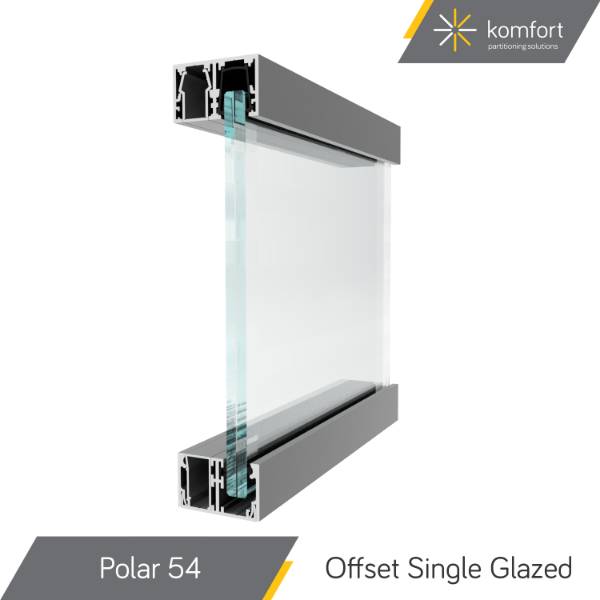 Komfort | Polar 54 | Slimline Offset Single Glazed Partitioning