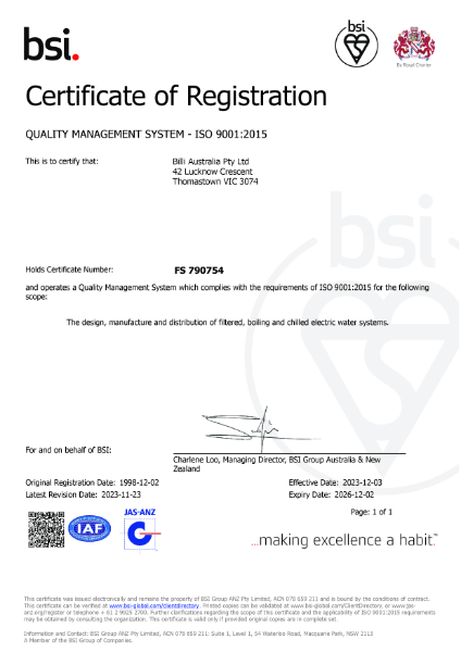 Quality Management System - ISO 9001:2015