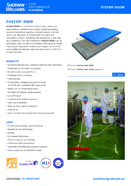 Resin Flooring FasTop RS69 Screed System Guide