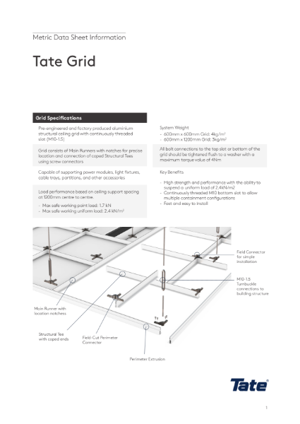 Tate Grid Data Sheet