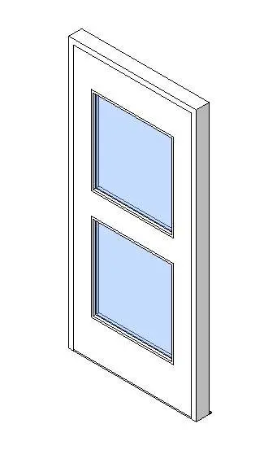 External Single Door, Vision Panel Style VP05