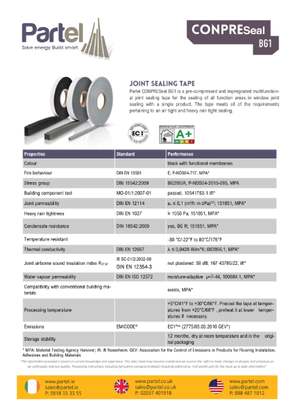 CONPRESeal BG1 Technical Data Sheet