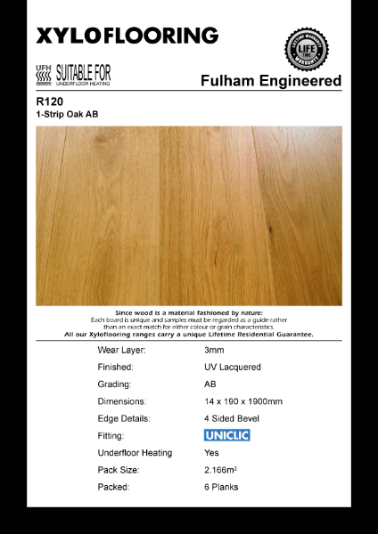 Xylo Flooring - R120 Data Sheet