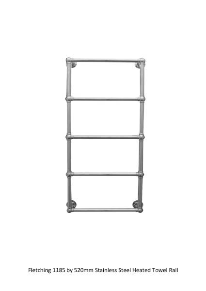 Fletching Stainless Steel Heated Towel Rail Technical Sheet