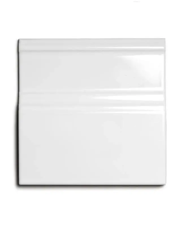 Klassiske Fliser - Flis Victoria - Gulvlist 15 x 15 cm Hvit, Blank