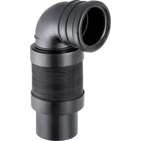 Geberit HDPE connection bend 90° for WC, telescopic - PE Fitting