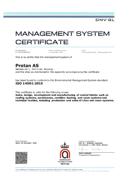 BS EN ISO 14001: 2004 Certificate