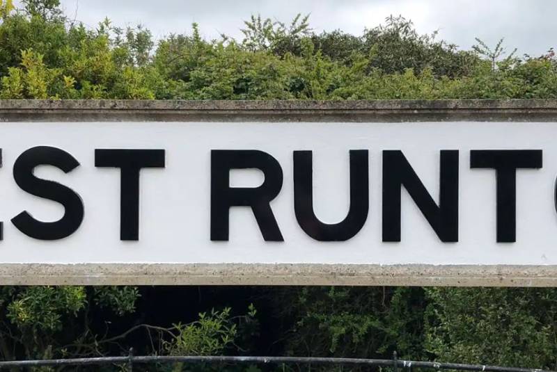 West Runton Station Sign Restoration, Norfolk, UK