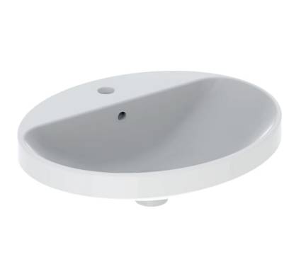 Geberit VariForm countertop washbasin, oval, with tap hole bench - Washbasin