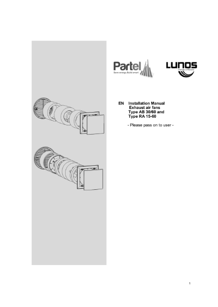 LUNOS RA 15-60 Install Guide