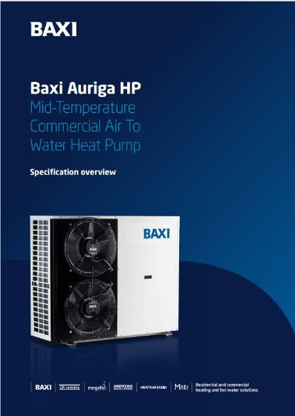 Baxi Auriga Air Source Heat Pump - Specification Overview