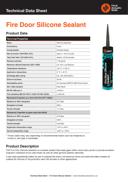 FAS Silicone Technical Datasheet