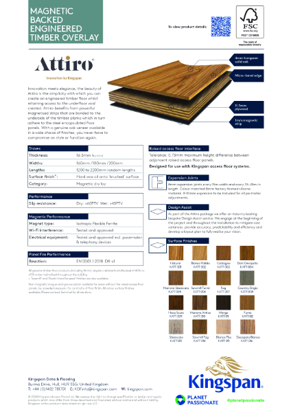 Kingspan Attiro Product Datasheet (GB)