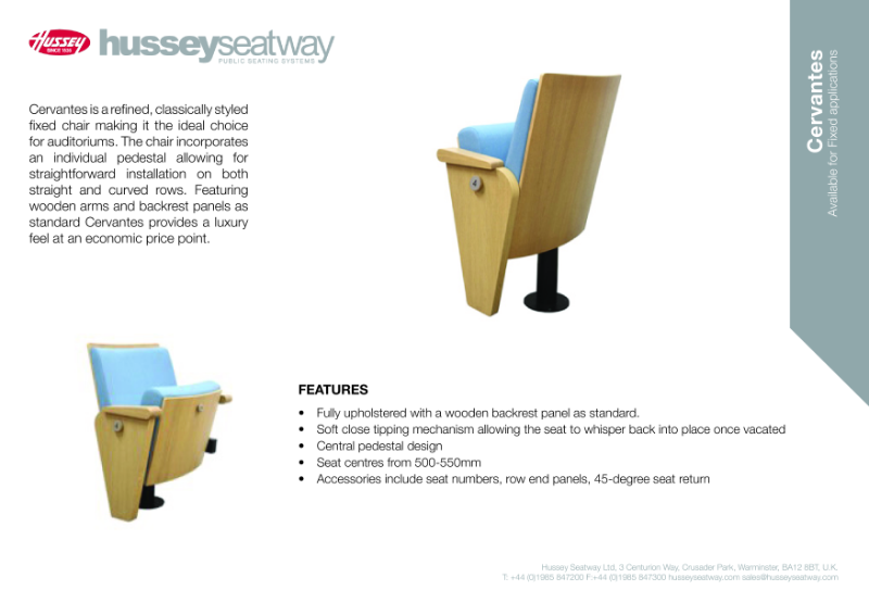 Cervantes Chair- Product Specification