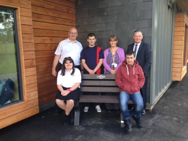 Specialist school receives bench from Crown Paints