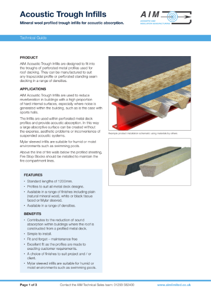 AIM Acoustic Trough Infill Technical Guide 2022